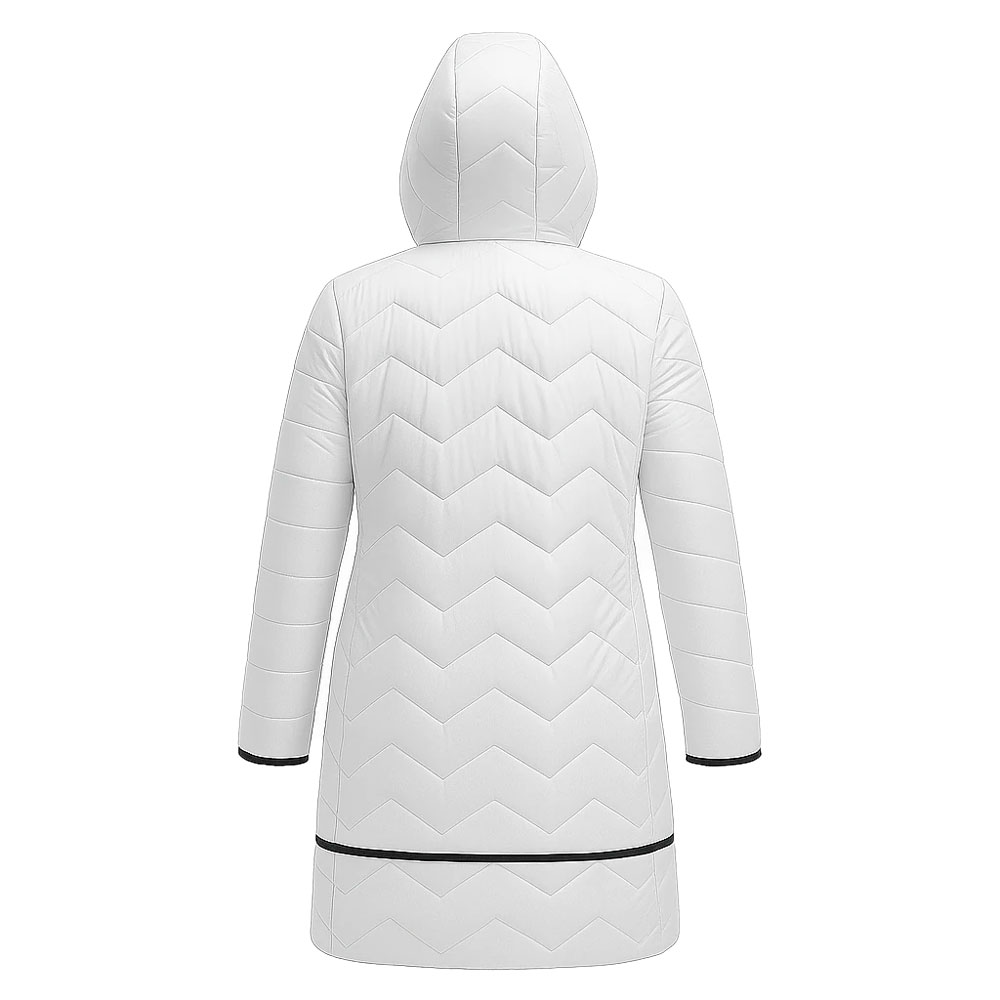 کاپشن کلاه دار سفید RP1009
