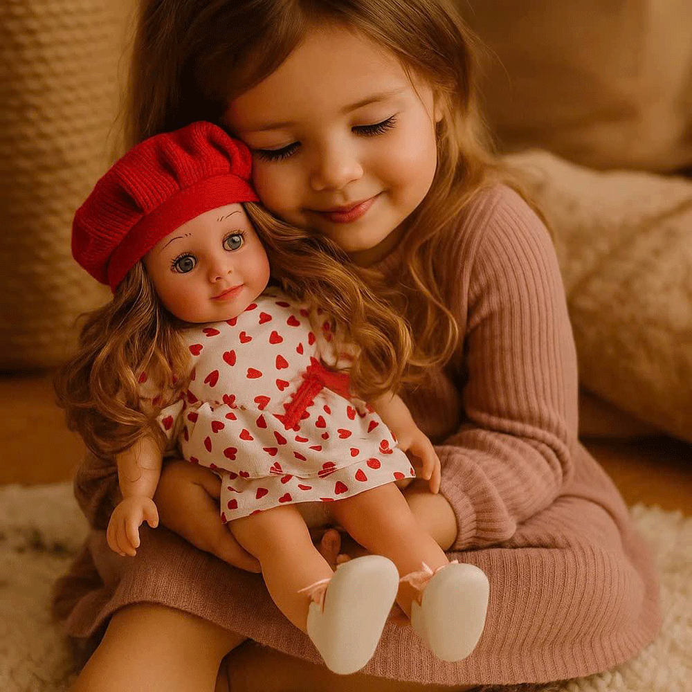 عروسک Sweet Angel – مدل لباس قلبی و کلاه فرانسوی
