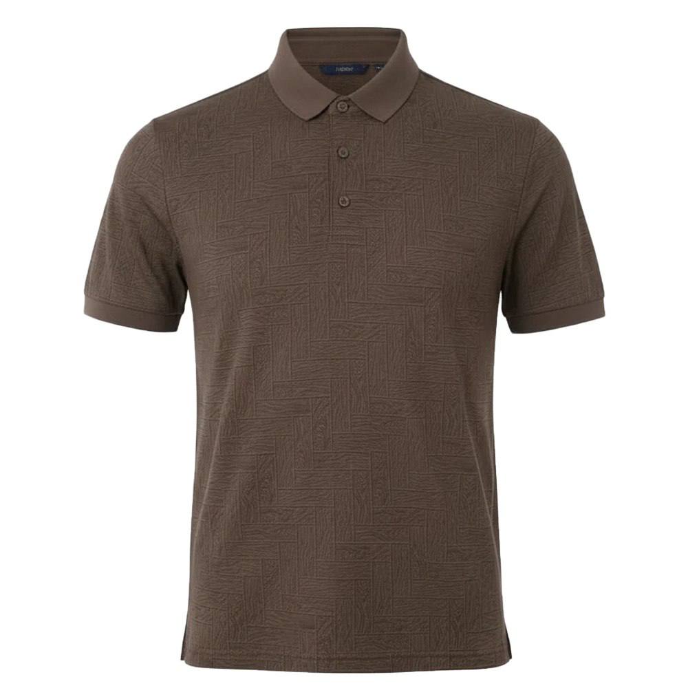 تیشرت پولو مردانه بافت‌دار (طرح آجرچینی)