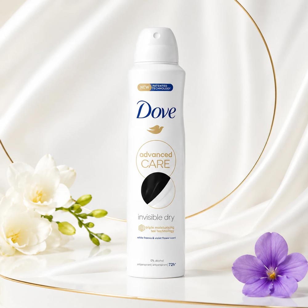 اسپری ضدتعریق داو مدل Advanced Care Invisible Dry حجم 250 میلی‌لیتر ( اورجینال ) 
