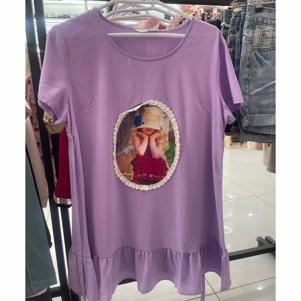 پیراهن زنانه بنفش کد R3029
