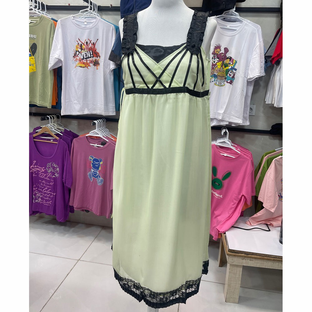 پیراهن  زنانه لونا سبز پاستلی کد R3050
