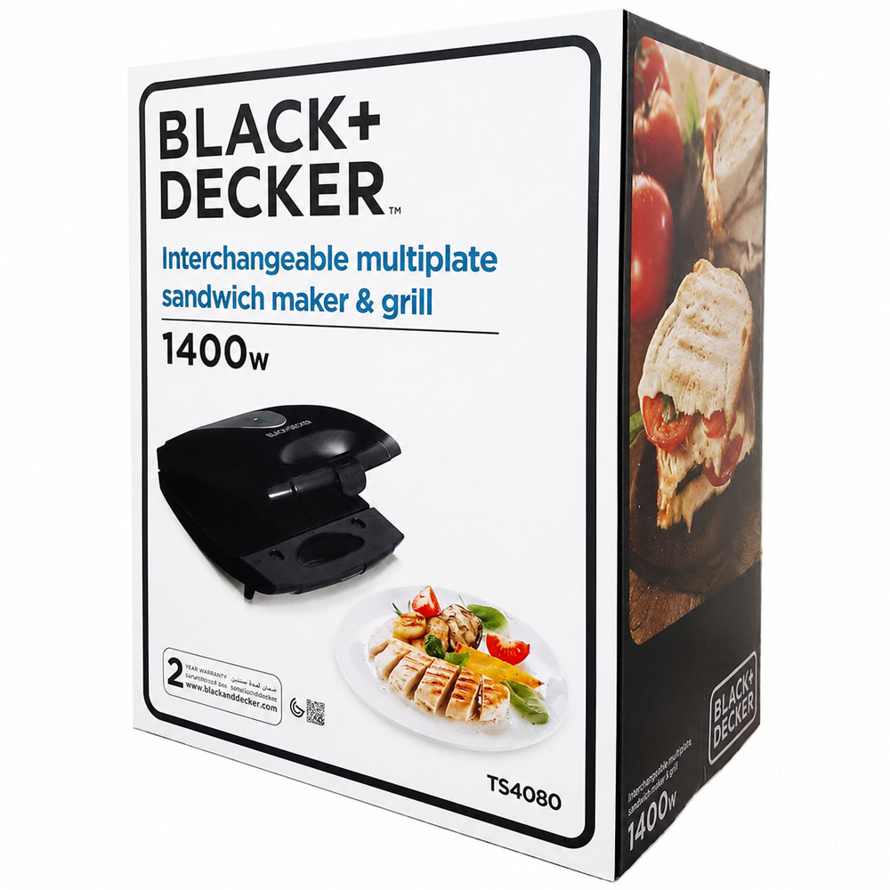 ساندویچ‌ساز و گریل بلک اند دکر (Black+Decker) مدل TS4080