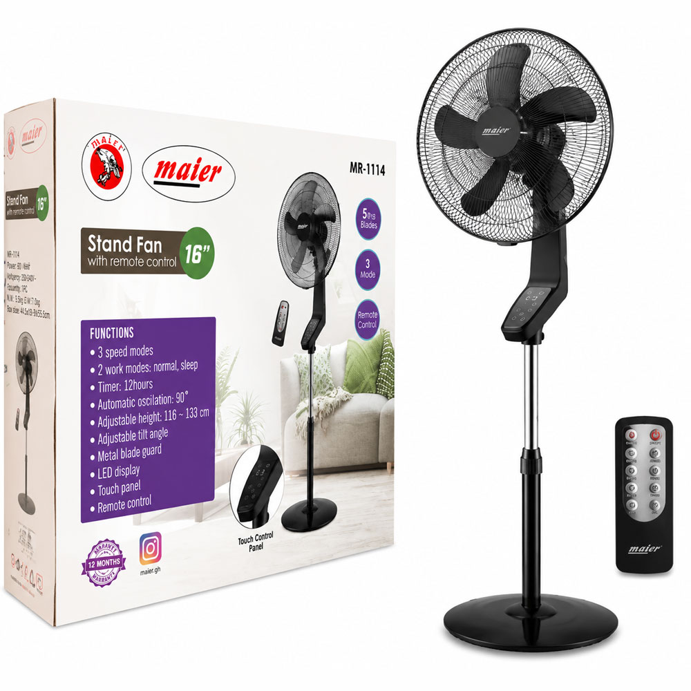 پنکه ایستاده 16 اینچ مایر مدل MR-1114