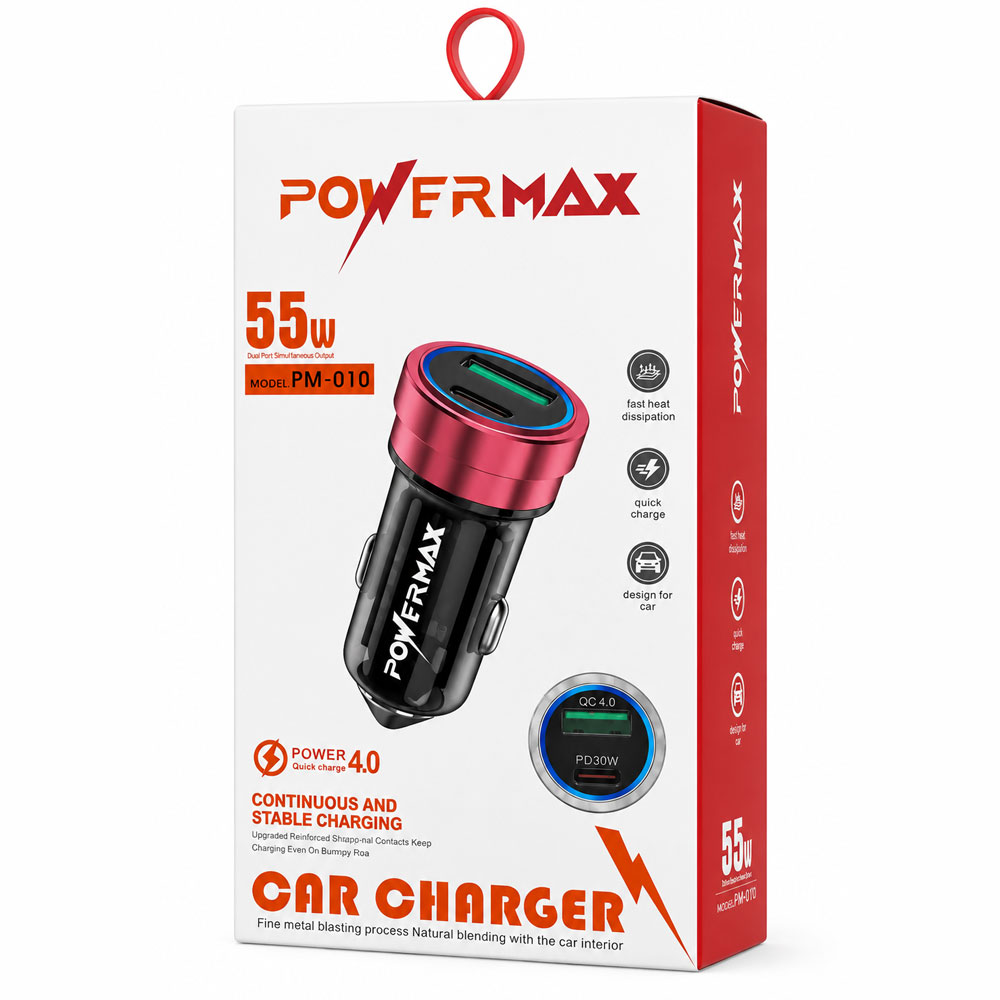 شارژر فندکی پاورمکس (POWERMAX) مدل PM-010 