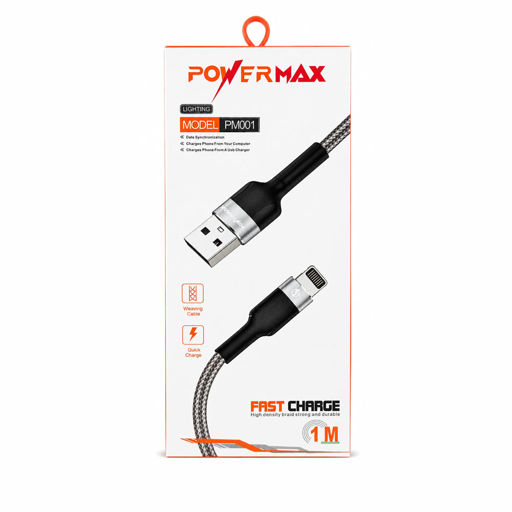 کابل تبدیل USB به Lightning پاورمکس مدل PM001