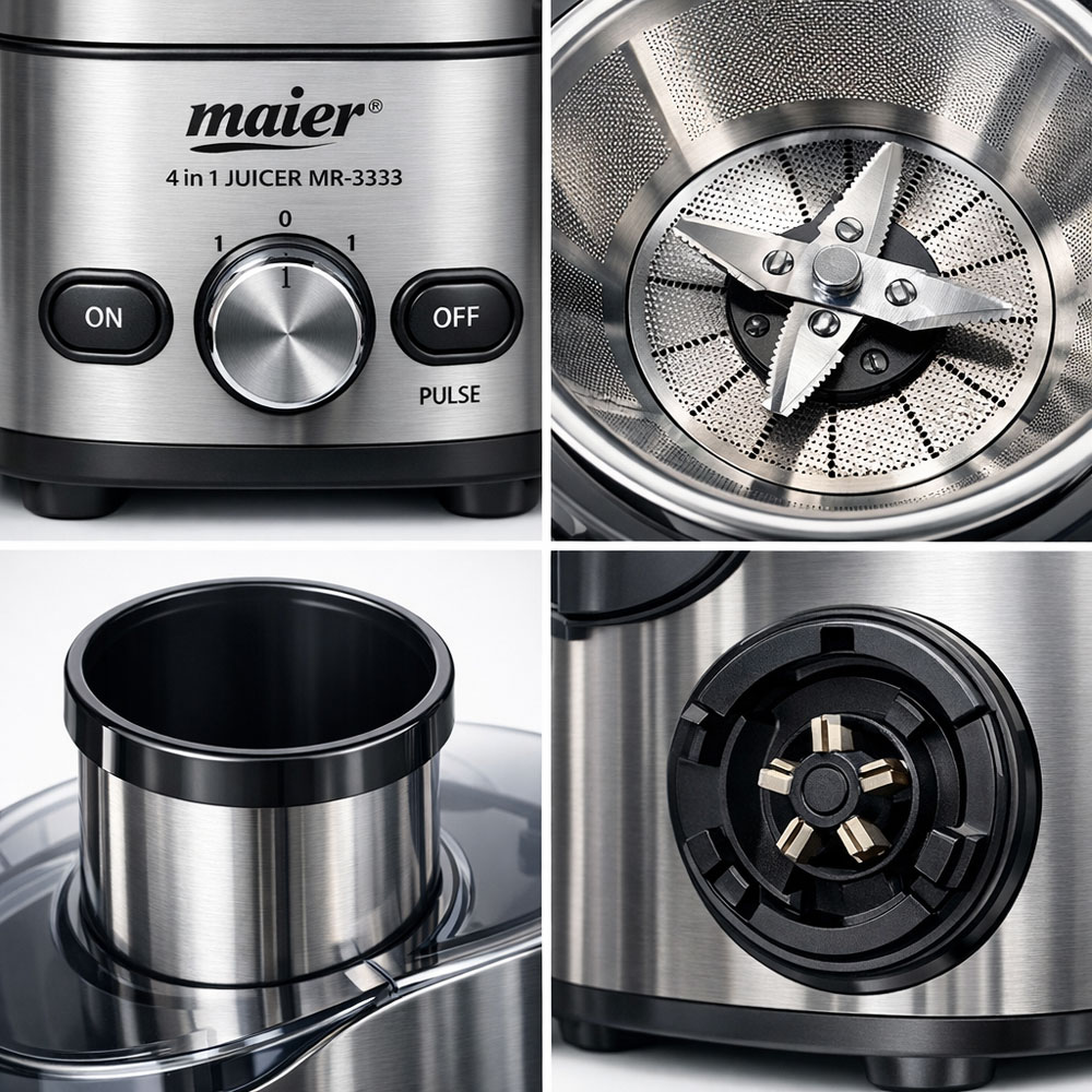 آبمیوه‌گیری 4 کاره مایر مدل MR-3333