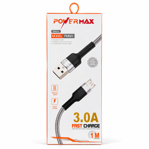 کابل شارژ سریع میکرو یو اس بی (Micro-USB) پاورمکس مدل Powermax PM001 