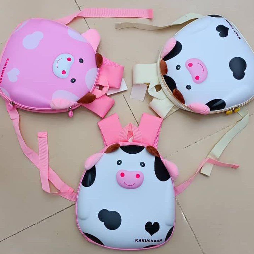 کوله پشتی بچگانه فانتزی طرح گاو (برند KAKUSHAON) کد 20900/6