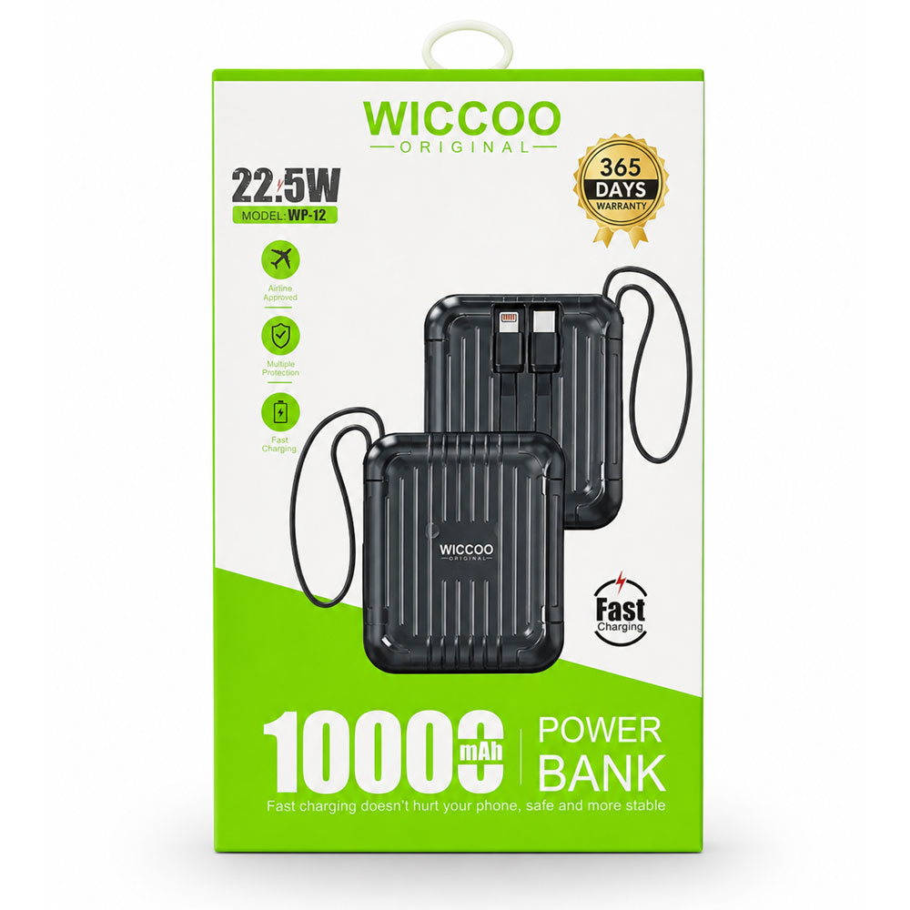 پاوربانک ویکو WICCOO 10000mAh مدل WP-12